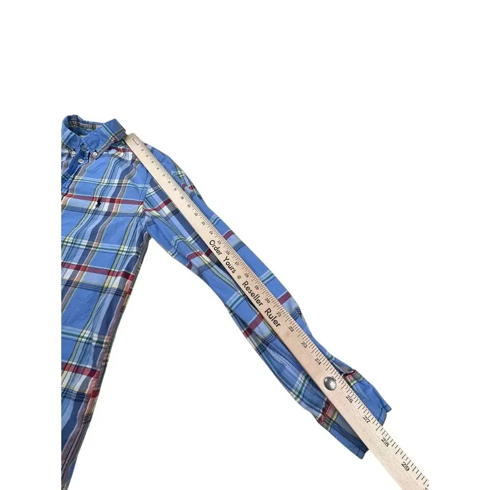 Ralph Lauren Boys Plaid Button Down Shirt Long Sleeve Polo Pony Lot Of 3 XL